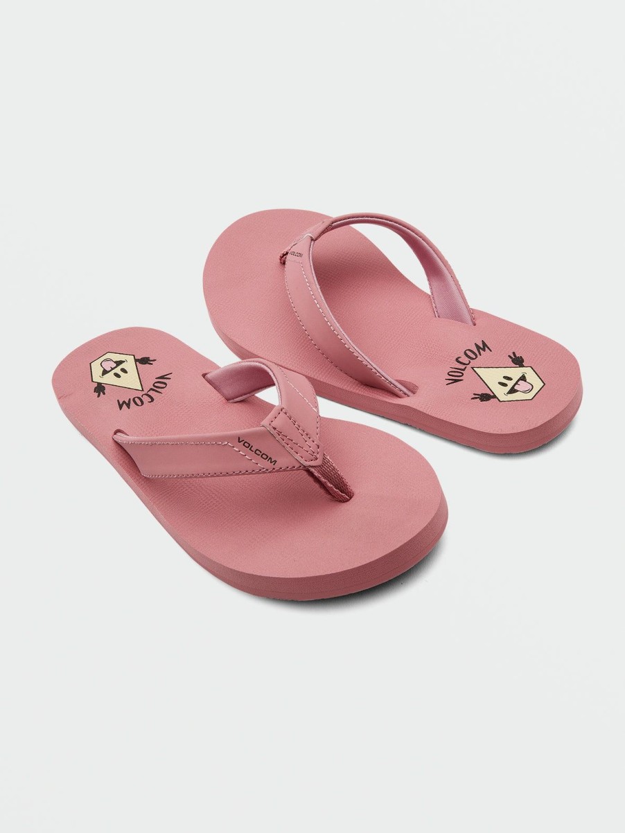 Girls Volcom | Girls Vicky Big Youth Sandals Desert Pink