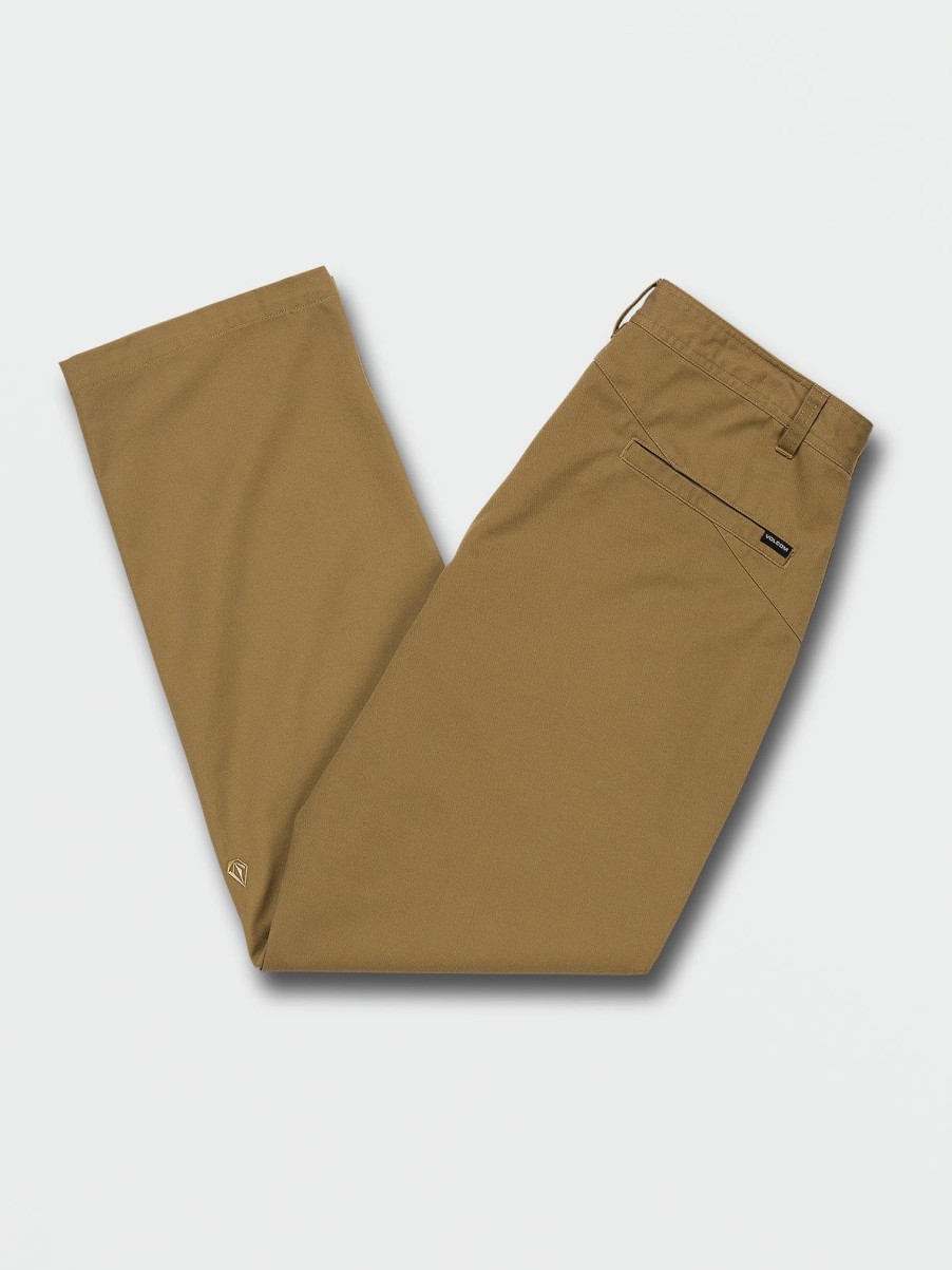 Men Volcom Pants | Frickin Skate Chino Pants Dark Khaki