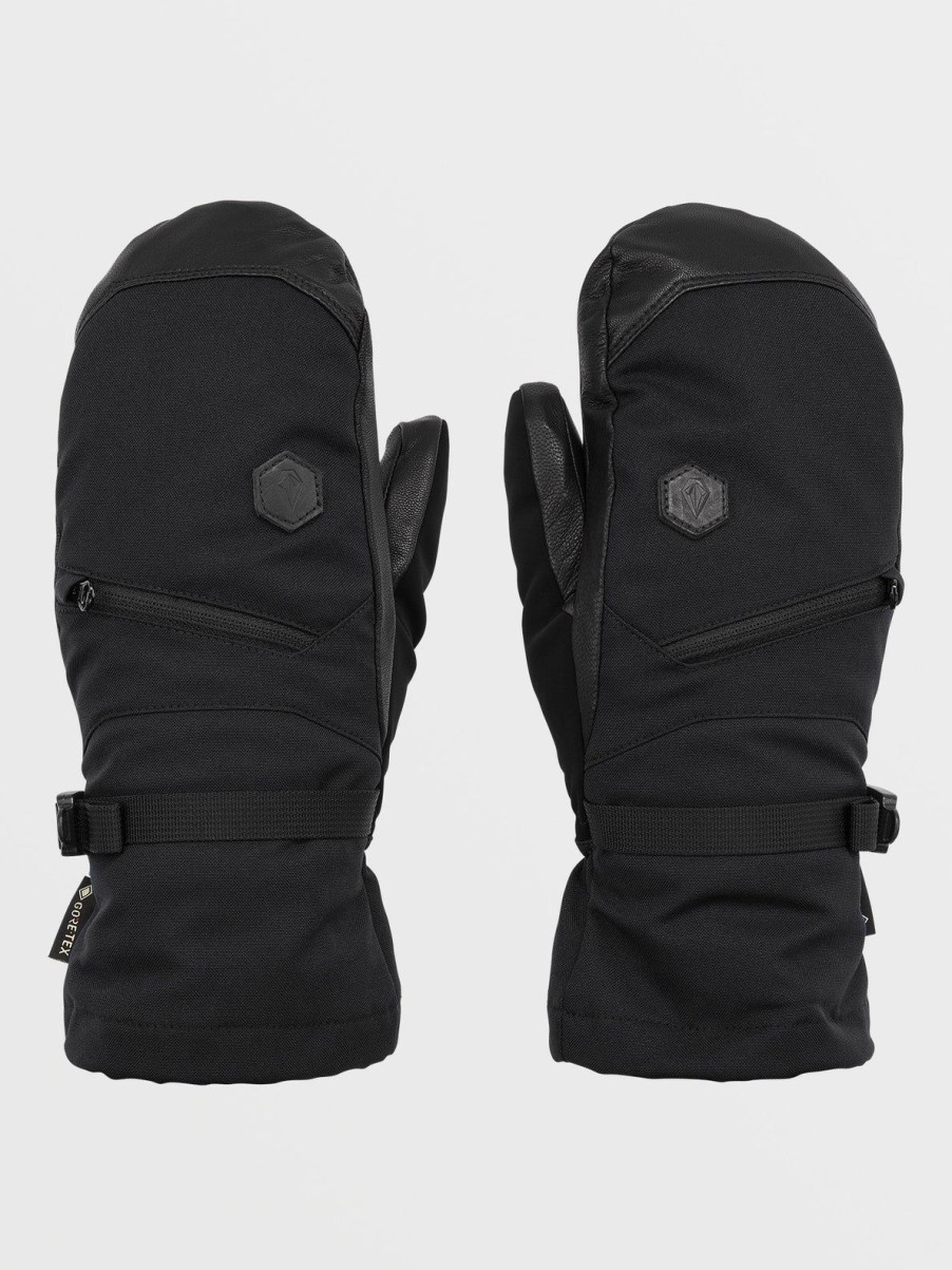 Women Volcom Gloves & Mitts | Womens Skye Gore-Tex Over Mitts Black