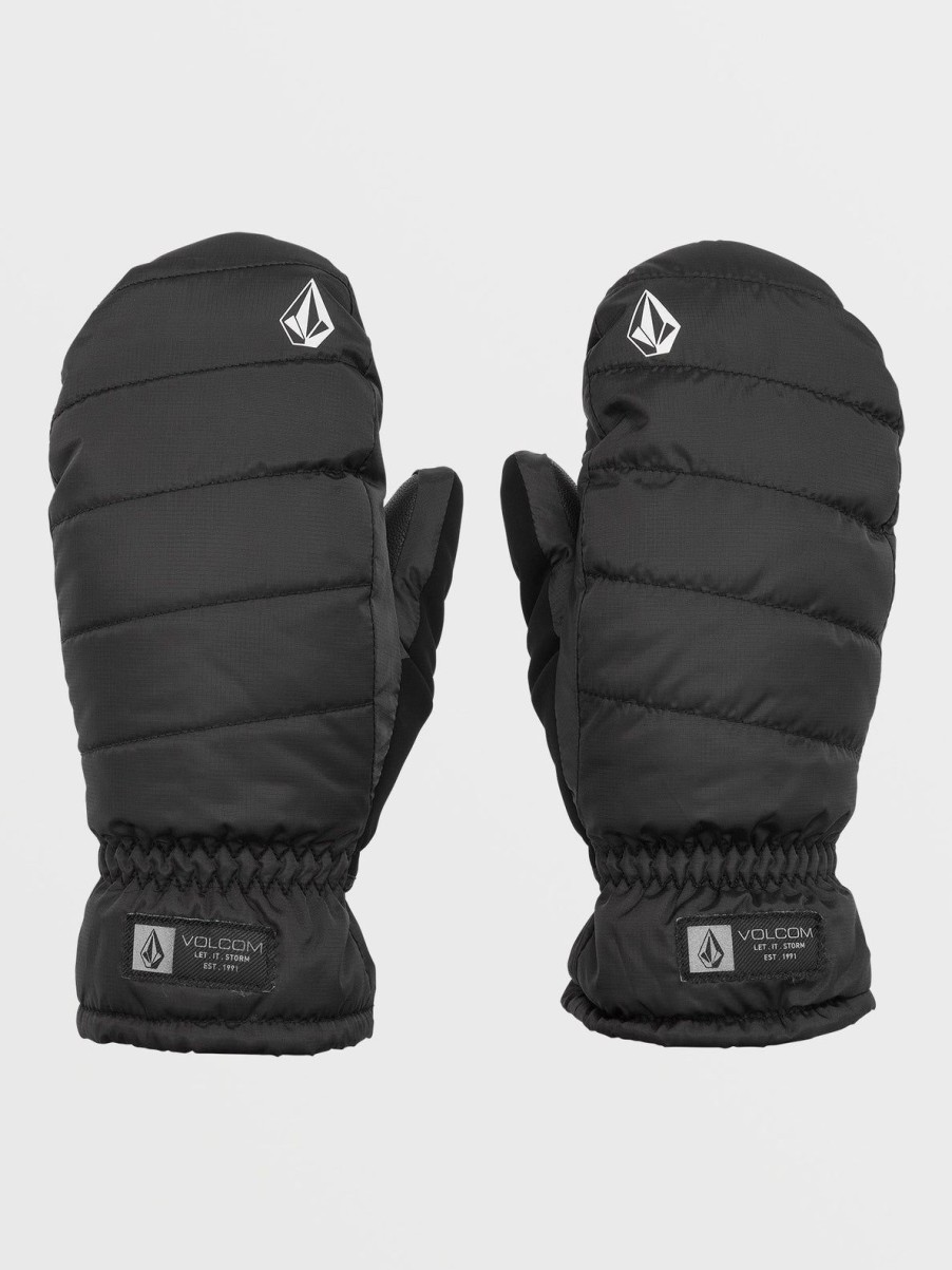 Women Volcom Gloves & Mitts | Puff Puff Mitts Black