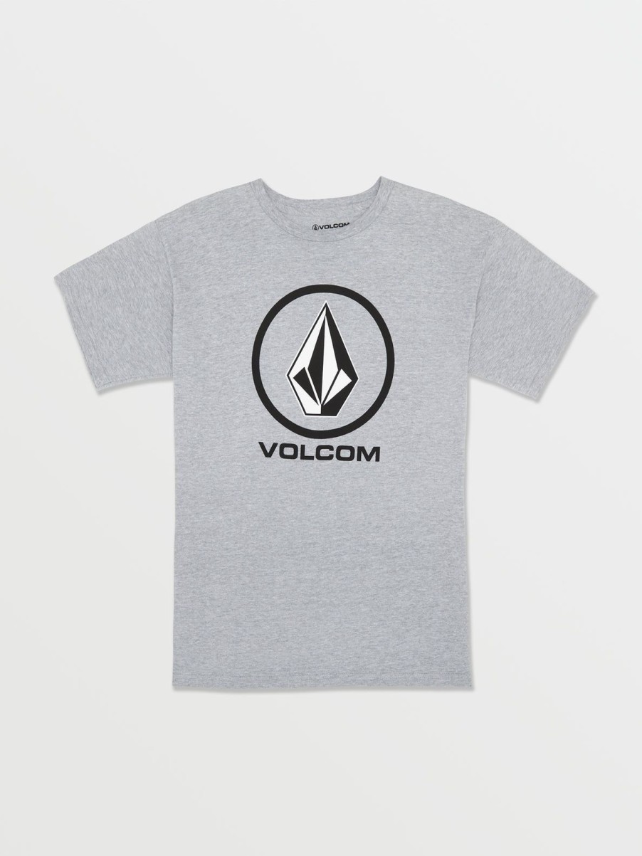 Boys Volcom T-Shirts & Tanks | Little Boys Crisp Stone Short Sleeve Tee Heather Grey