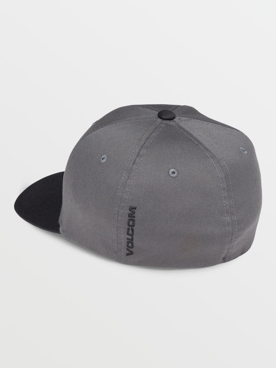 Men Volcom Hiking | Full Stone Flexfit Hat Asphalt Black