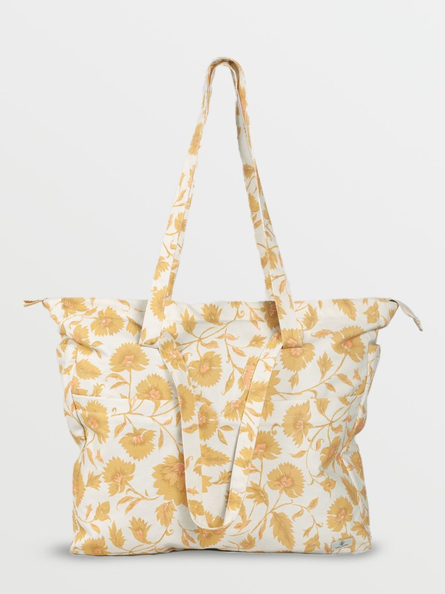 Girls Volcom | Schoolyard Canvas Tote Dust Gold