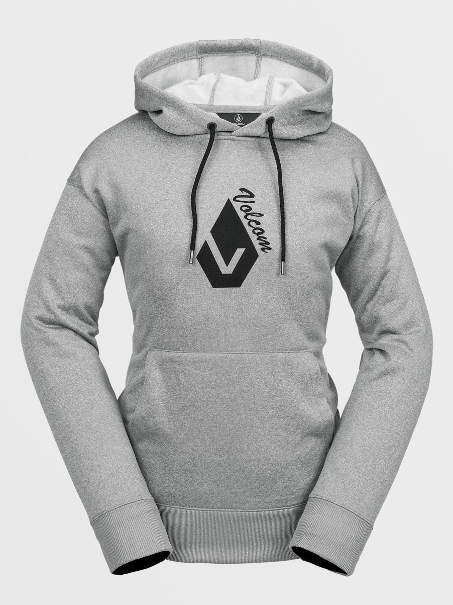 Women Volcom Hoodies & Sweatshirts | Womens Core Hydro Hoodie Heather Grey