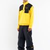 Men Volcom Hoodies & Sweatshirts | Mens She 2 Pullover Fleece Bright Yellow