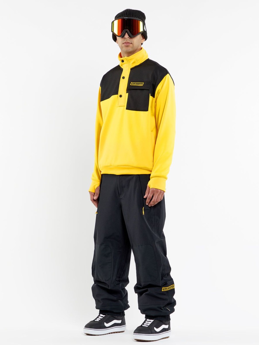 Men Volcom Hoodies & Sweatshirts | Mens She 2 Pullover Fleece Bright Yellow