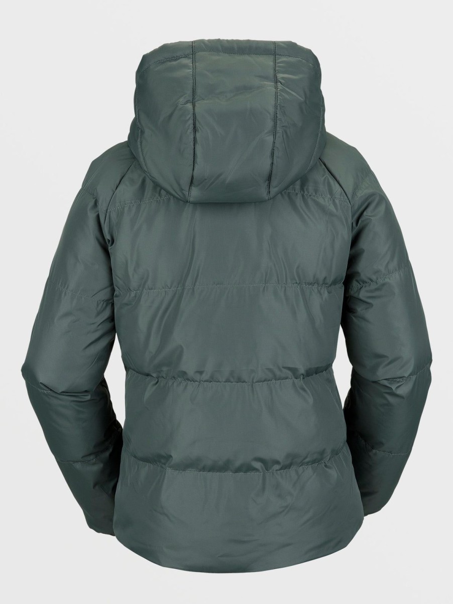 Women Volcom Jackets | Womens Ithan Puff Jacket Eucalyptus