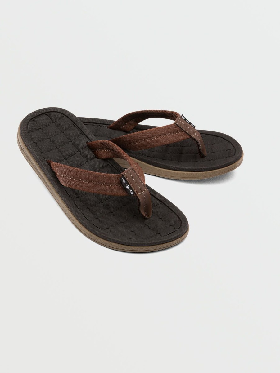 Men Volcom Sandals | V.Co Draft Sandals Brown