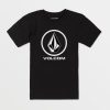 Boys Volcom T-Shirts & Tanks | Big Boys Crisp Stone Short Sleeve Tee Black