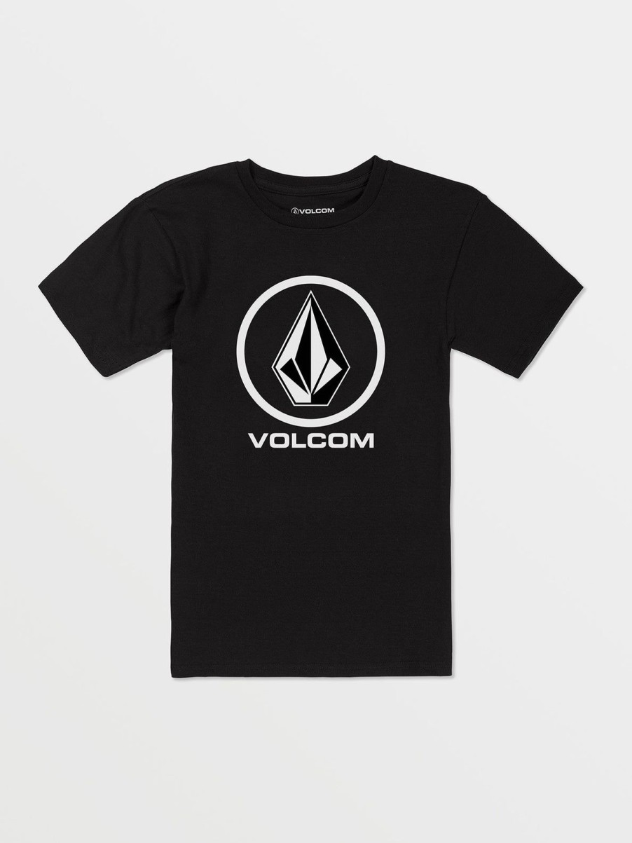 Boys Volcom T-Shirts & Tanks | Big Boys Crisp Stone Short Sleeve Tee Black