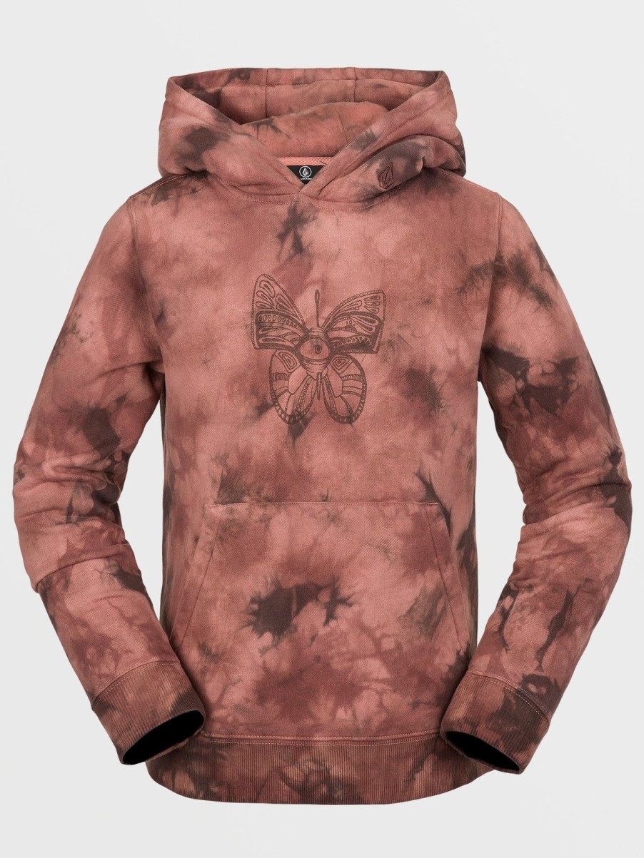 Kids Volcom Layering | Kids Hotlapper Fleece Pullover Pink Salt Wash