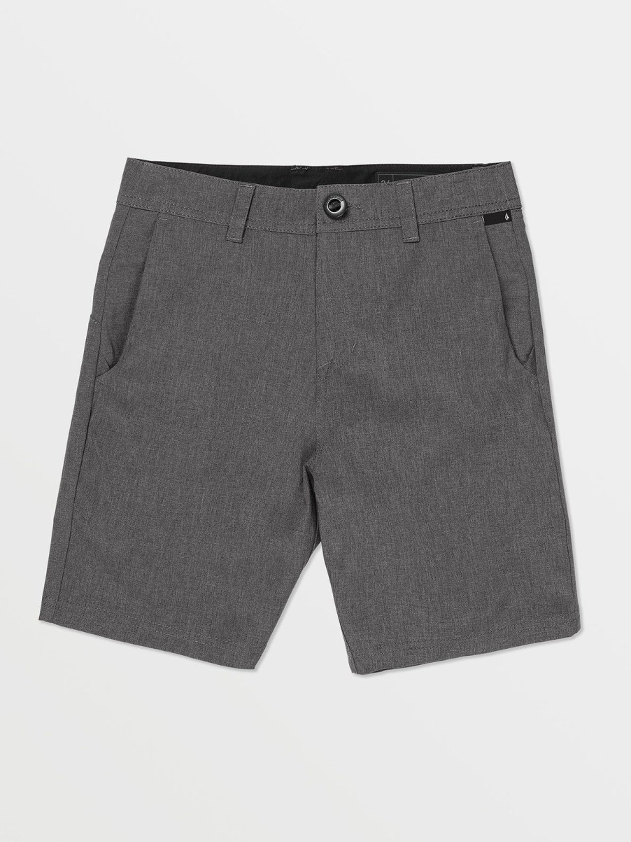 Boys Volcom Shorts | Big Boys Frickin Cross Shred Static Hybrid Shorts Charcoal Heather