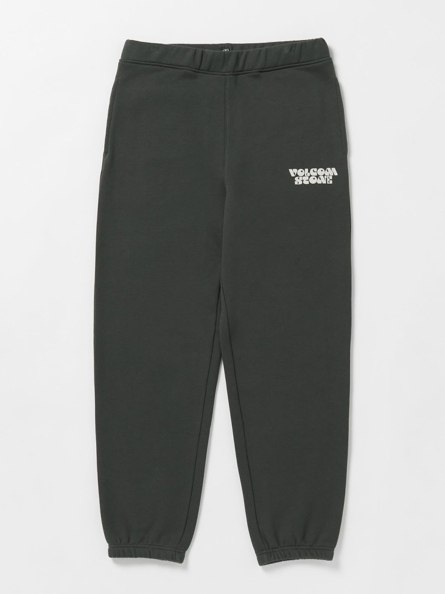 Men Volcom Pants | Earth Tripper Elastic Waist Fleece Pants Stealth