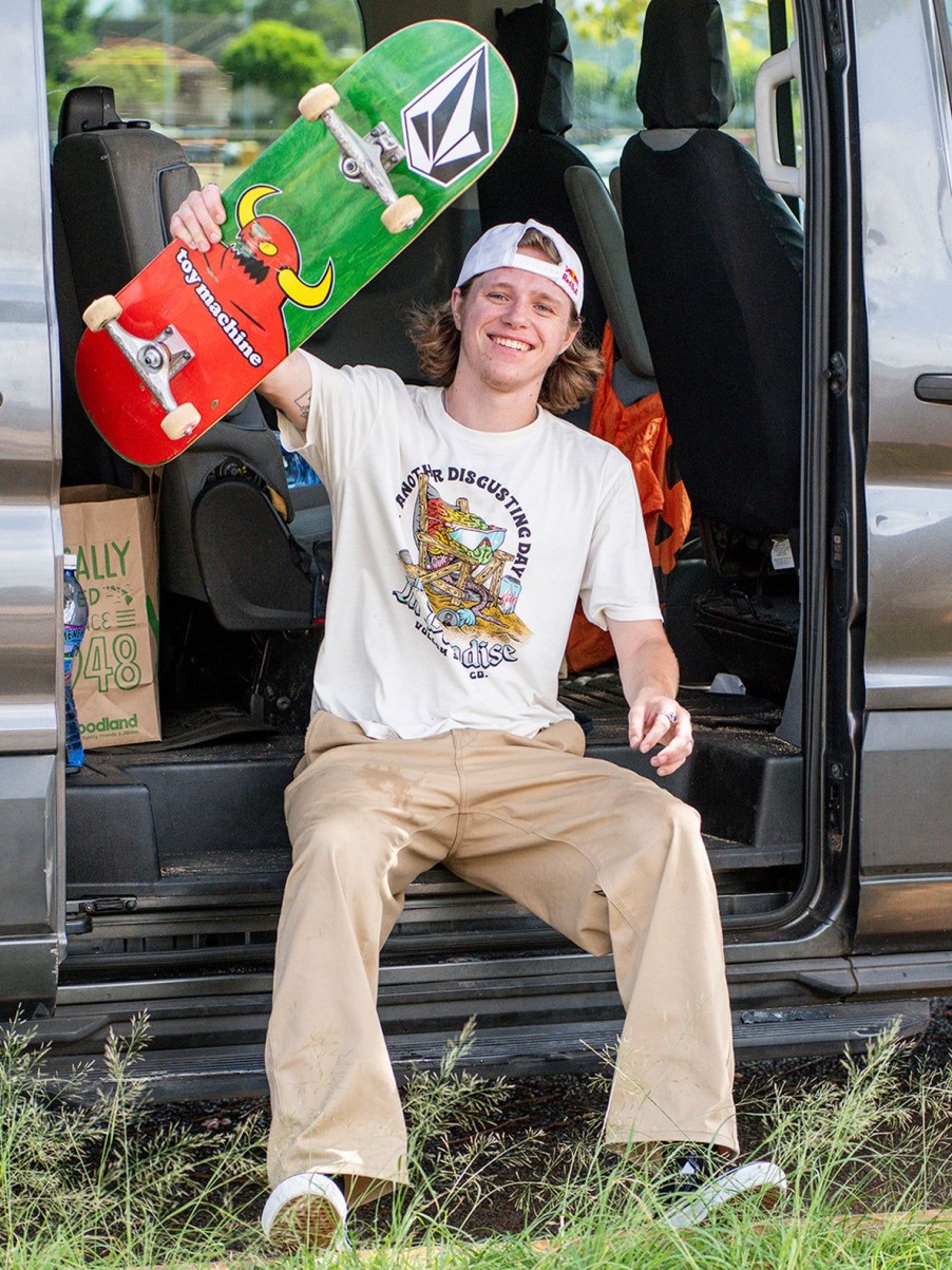 Men Volcom Tops & Tees | Skate Vitals Collin Provost Short Sleeve Tee Off White