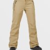 Women Volcom Pants | Womens Species Stretch Pants Dark Khaki