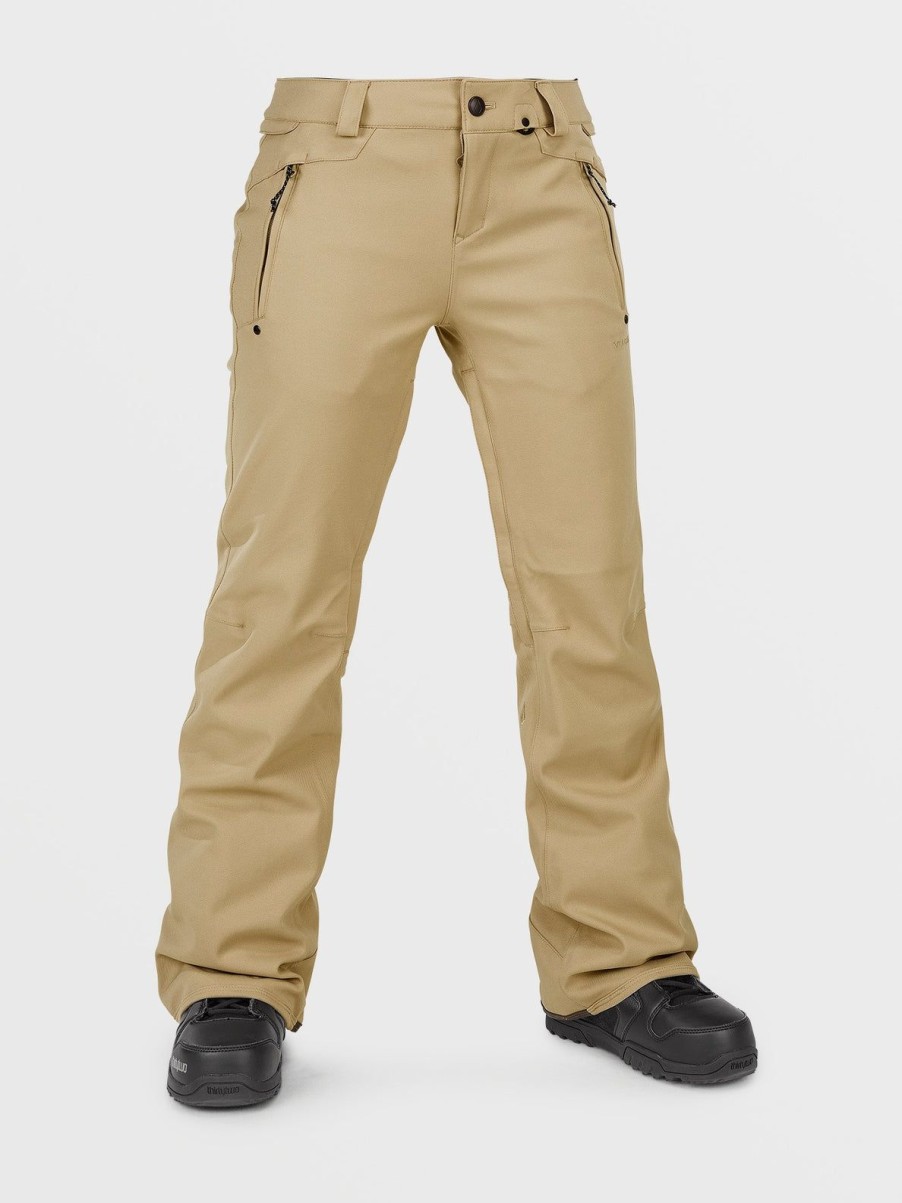 Women Volcom Pants | Womens Species Stretch Pants Dark Khaki