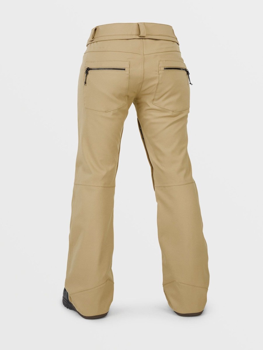 Women Volcom Pants | Womens Species Stretch Pants Dark Khaki