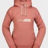 Women Volcom Hoodies & Sweatshirts | Womens Core Hydro Hoodie Earth Pink