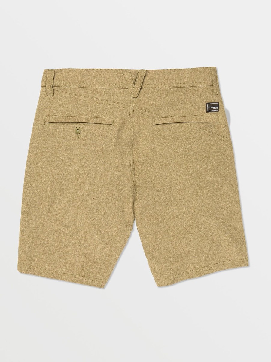 Men Volcom Hiking | Frickin Cross Shred Static Shorts Dark Khaki