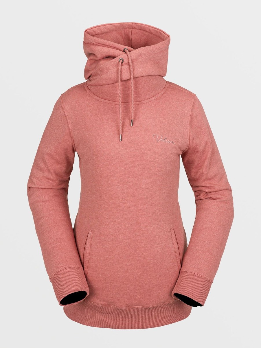 Women Volcom Layering | Womens Tower Pullover Fleece Earth Pink