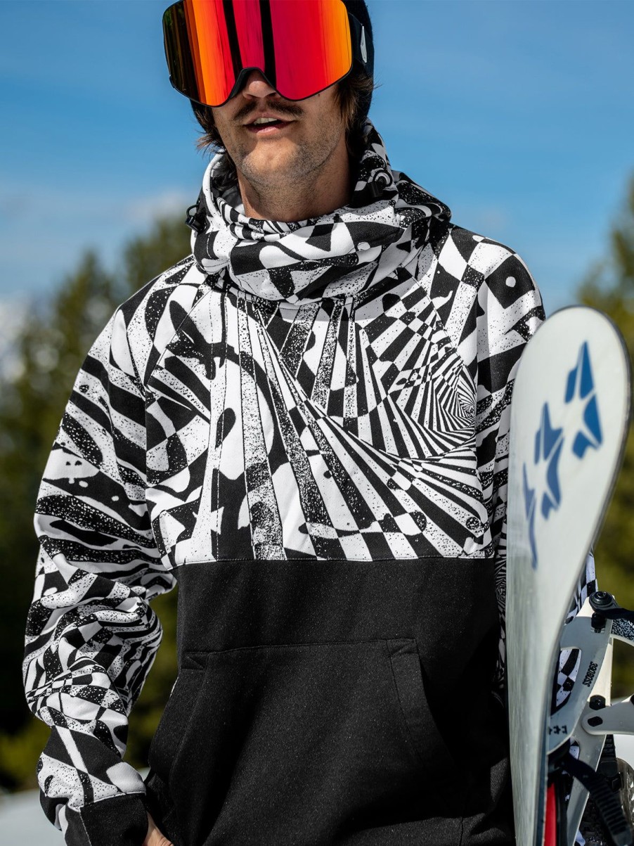 Men Volcom Hoodies & Sweatshirts | Mens Hydro Riding Hoodie Black White