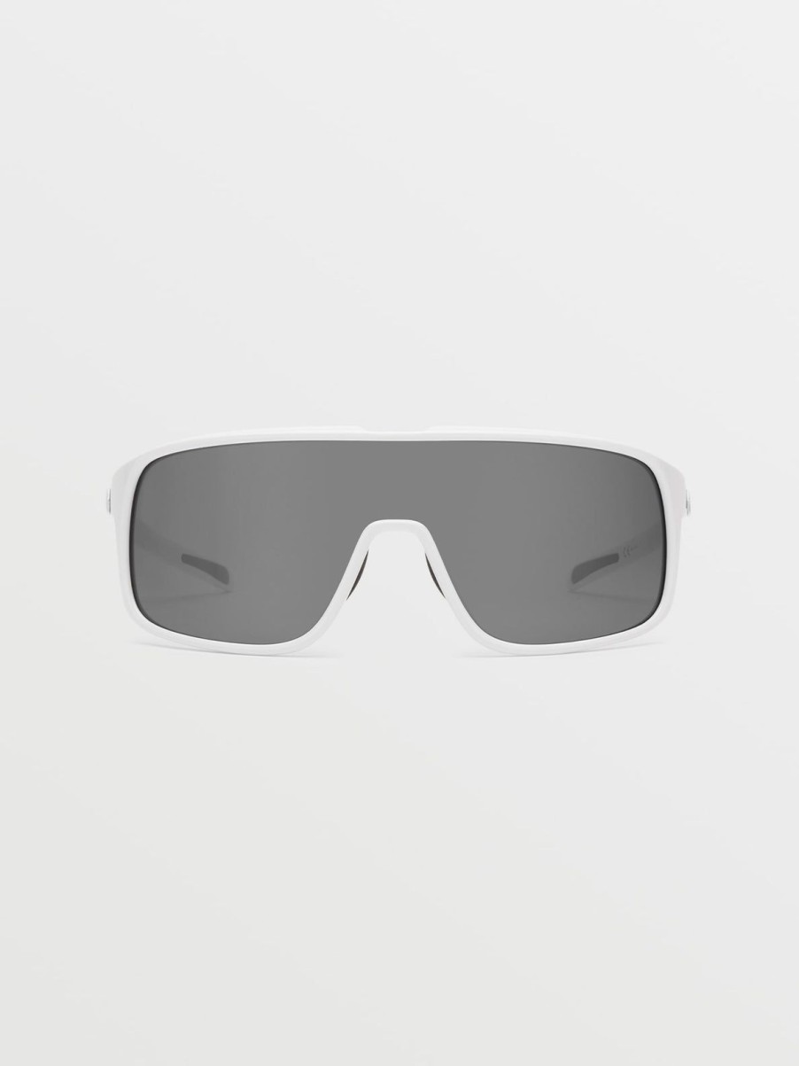 Men Volcom Accessories | Macho Sunglasses/Silver Mirror Gloss White