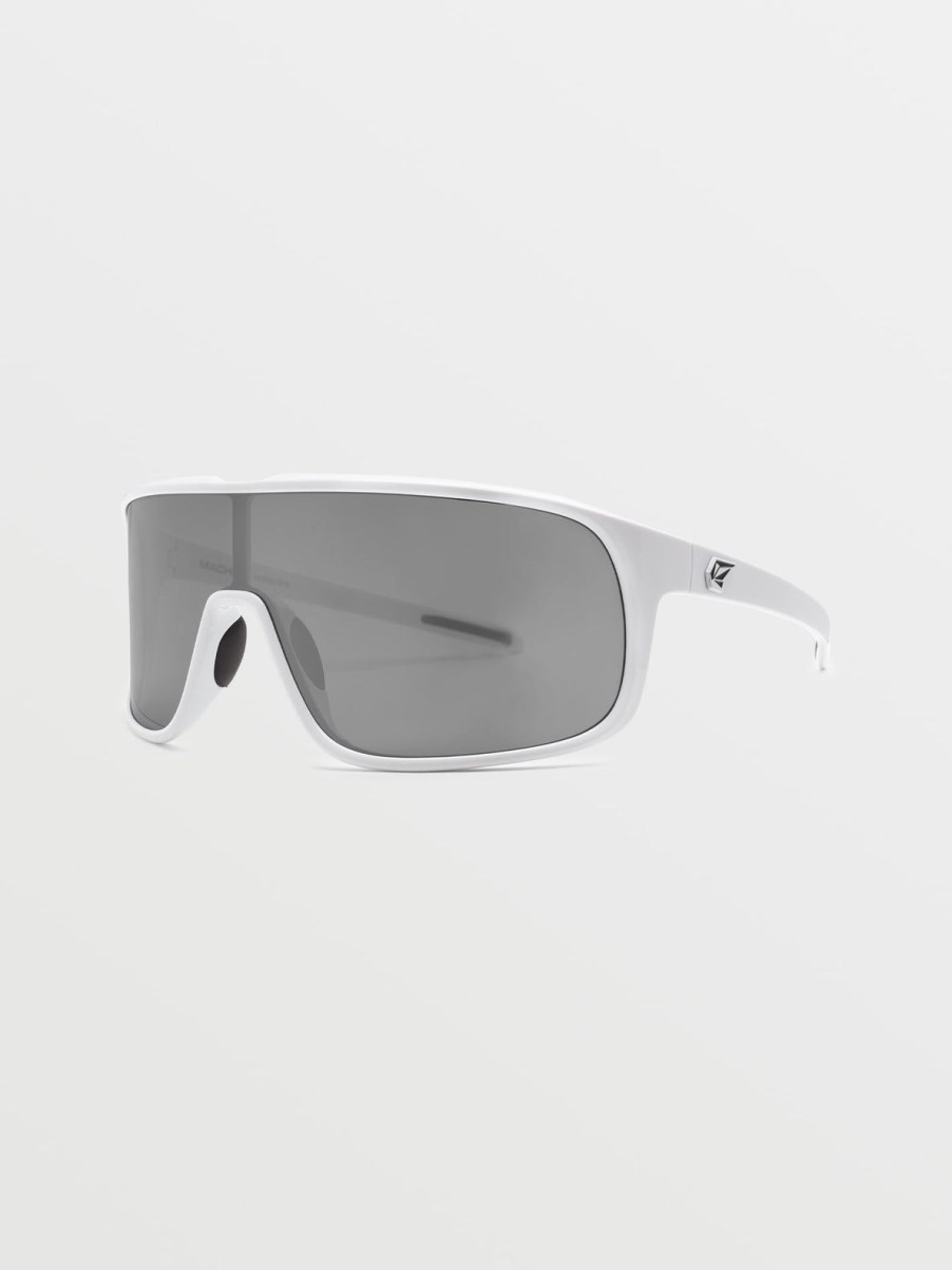 Men Volcom Accessories | Macho Sunglasses/Silver Mirror Gloss White