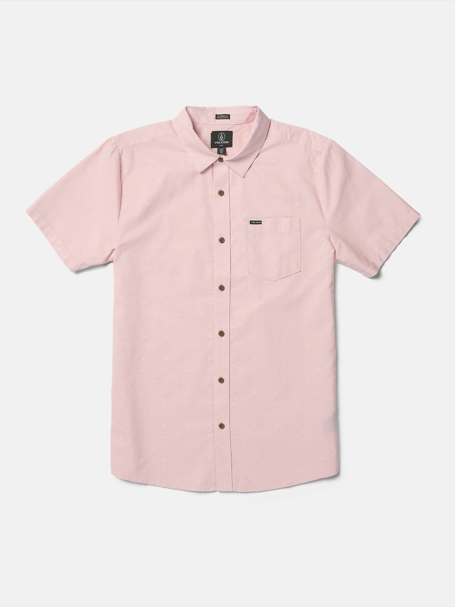 Men Volcom Shirts & Flannels | Crownstone Short Sleeve Shirt Lilac Ash