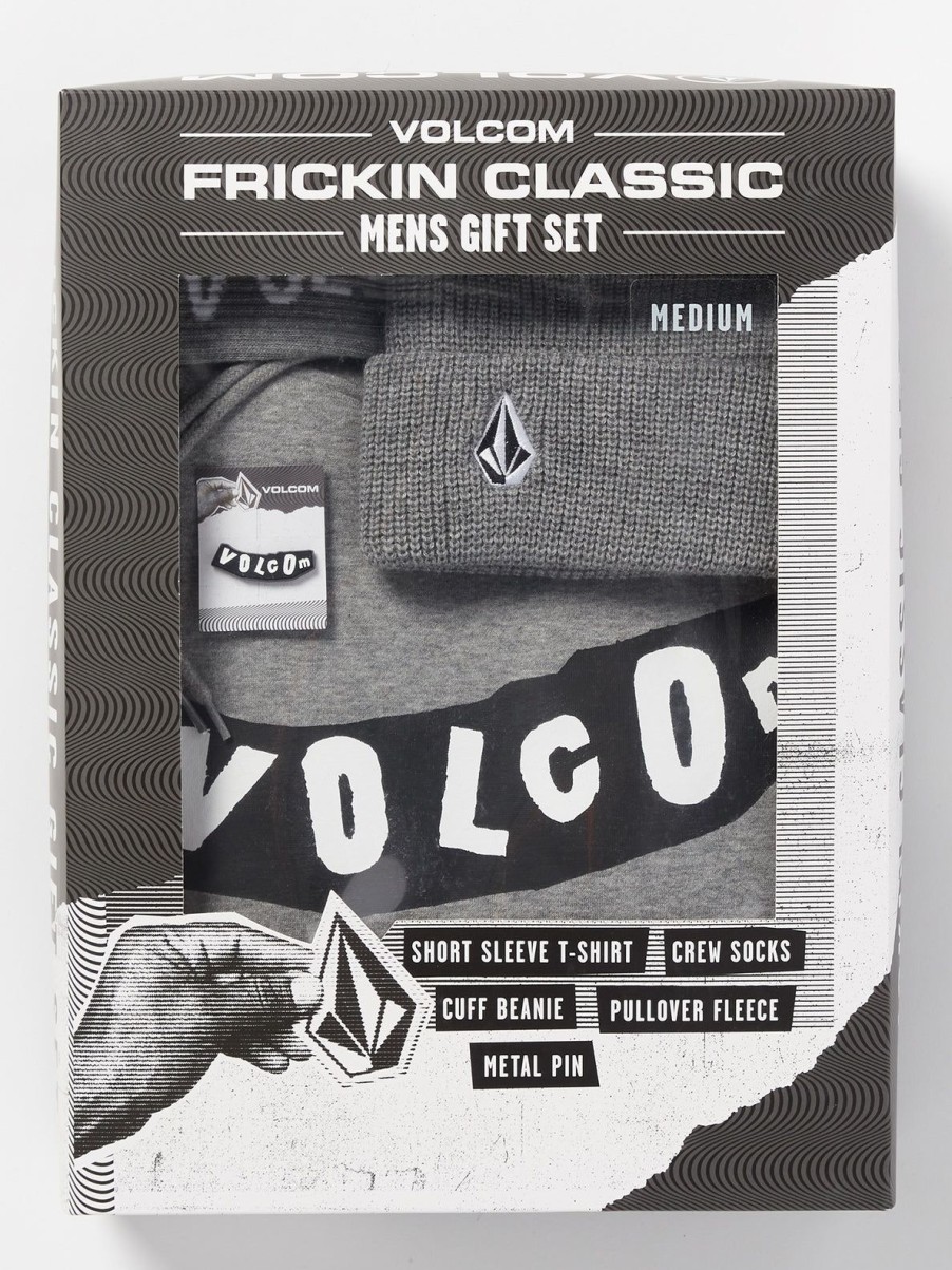 Men Volcom T-Shirts & Tanks | Mens 2023 Frickin Classics Gift Set Heather Grey