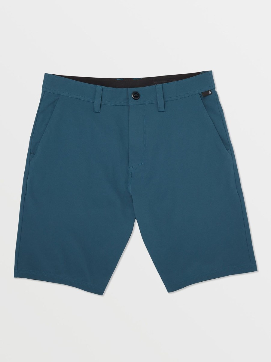 Men Volcom Hiking | Frickin Cross Shred Shorts Cruzer Blue