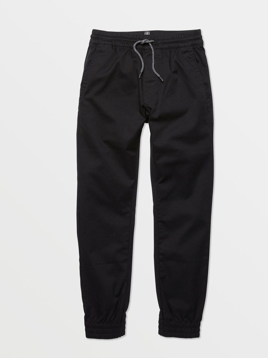 Boys Volcom Pants | Big Boys Frickin Slim Joggers Black