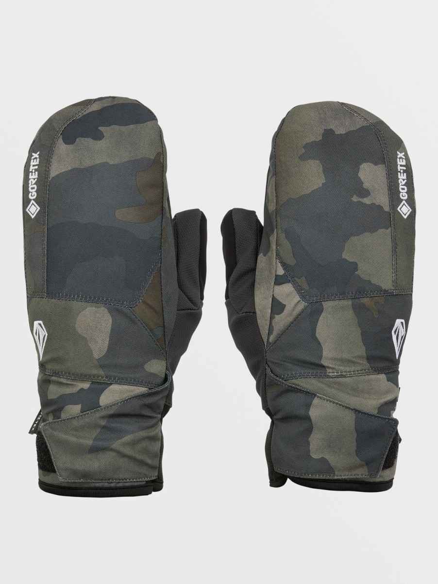 Men Volcom Gloves & Mitts | Mens Stay Dry Gore-Tex Mitts Cloudwash Camo