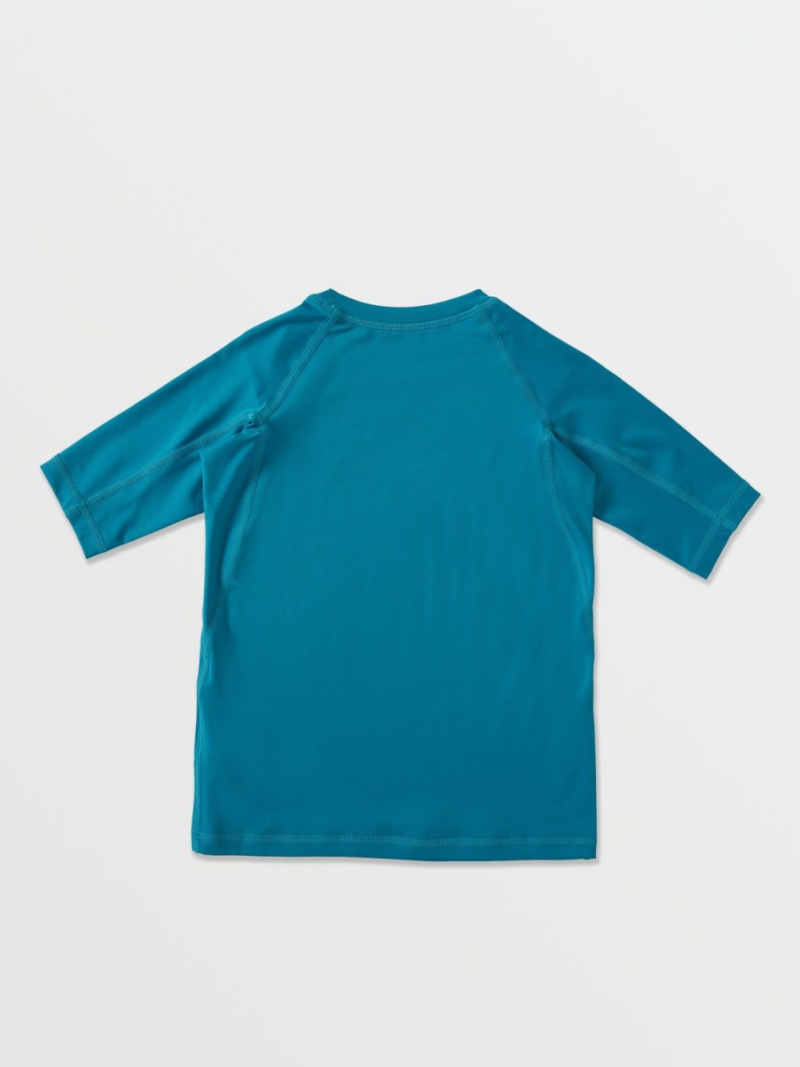 Kids Volcom Rashguards | Little Boys Lido Solid Short Sleeve Rashguard Barrier Reef