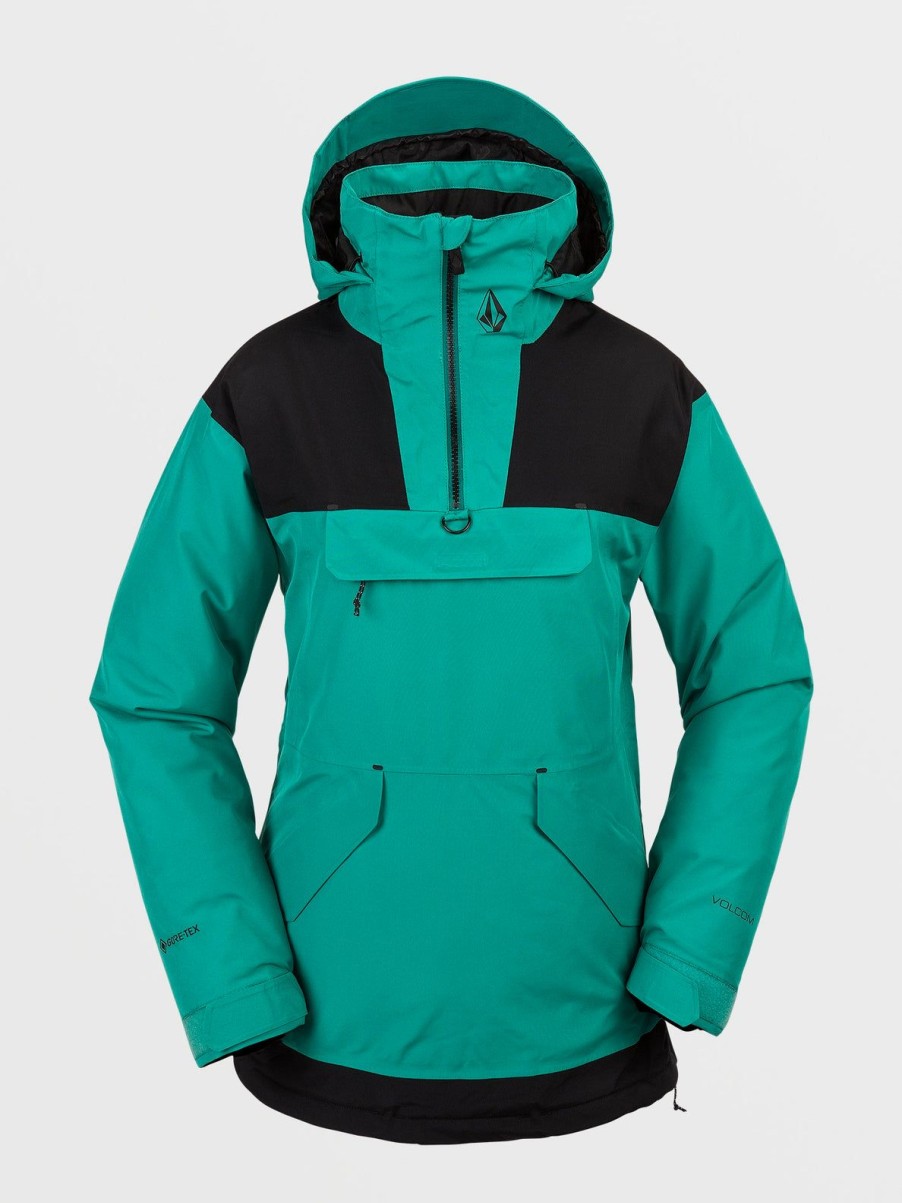 Women Volcom Jackets | Womens Fern Insulated Gore Pullover Vibrant Green