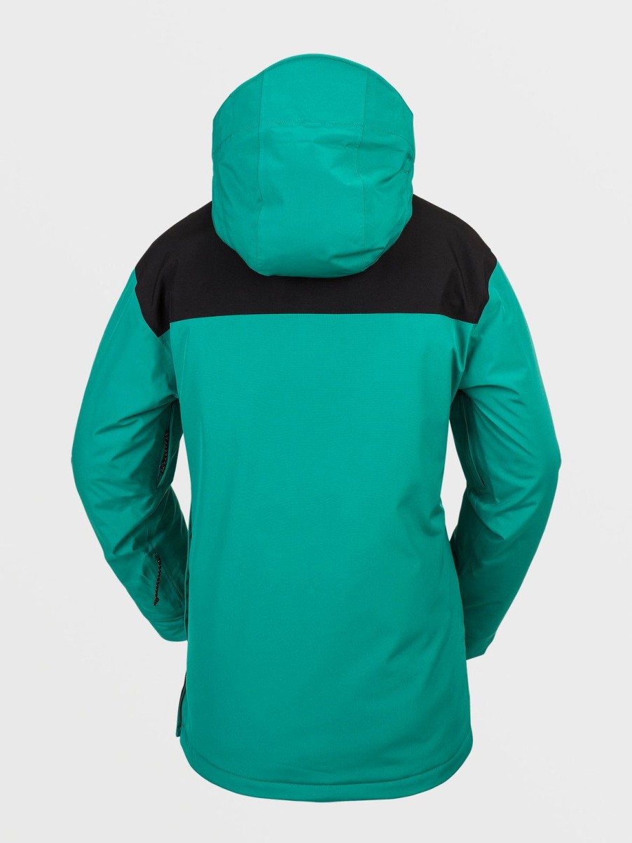 Women Volcom Jackets | Womens Fern Insulated Gore Pullover Vibrant Green