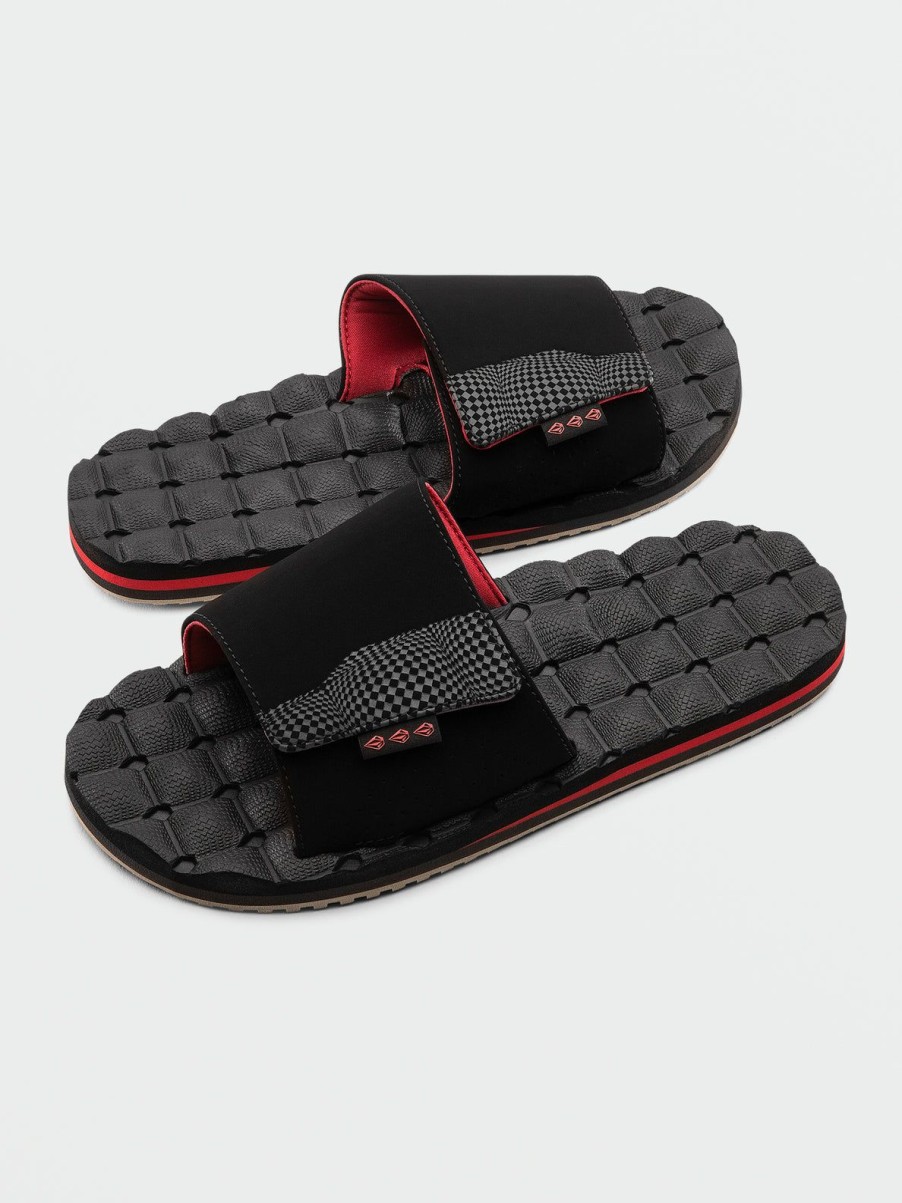 Men Volcom Surf Vitals | Recliner Slide Sandals Ribbon Red