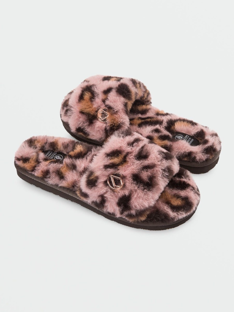 Girls Volcom | Girls Lived In Lounge Slippers Raisin