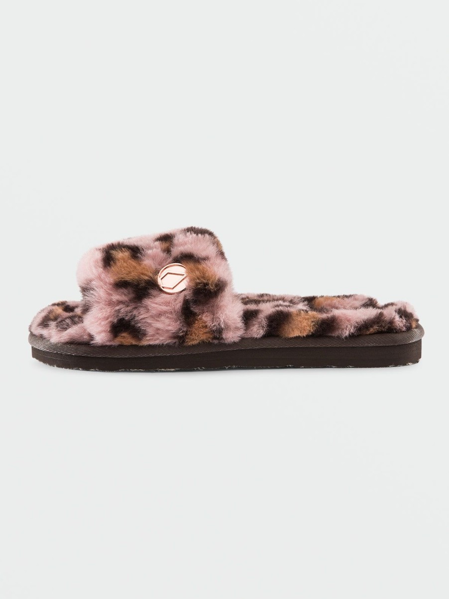 Girls Volcom | Girls Lived In Lounge Slippers Raisin