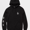 Men Volcom Hoodies & Sweatshirts | Iconic Stone Hoodie Black