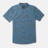 Men Volcom Shirts & Flannels | Stone Mash Short Sleeve Shirt Stone Blue