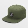 Men Volcom Hats & Beanies | Quarter Twill Hat Service Green