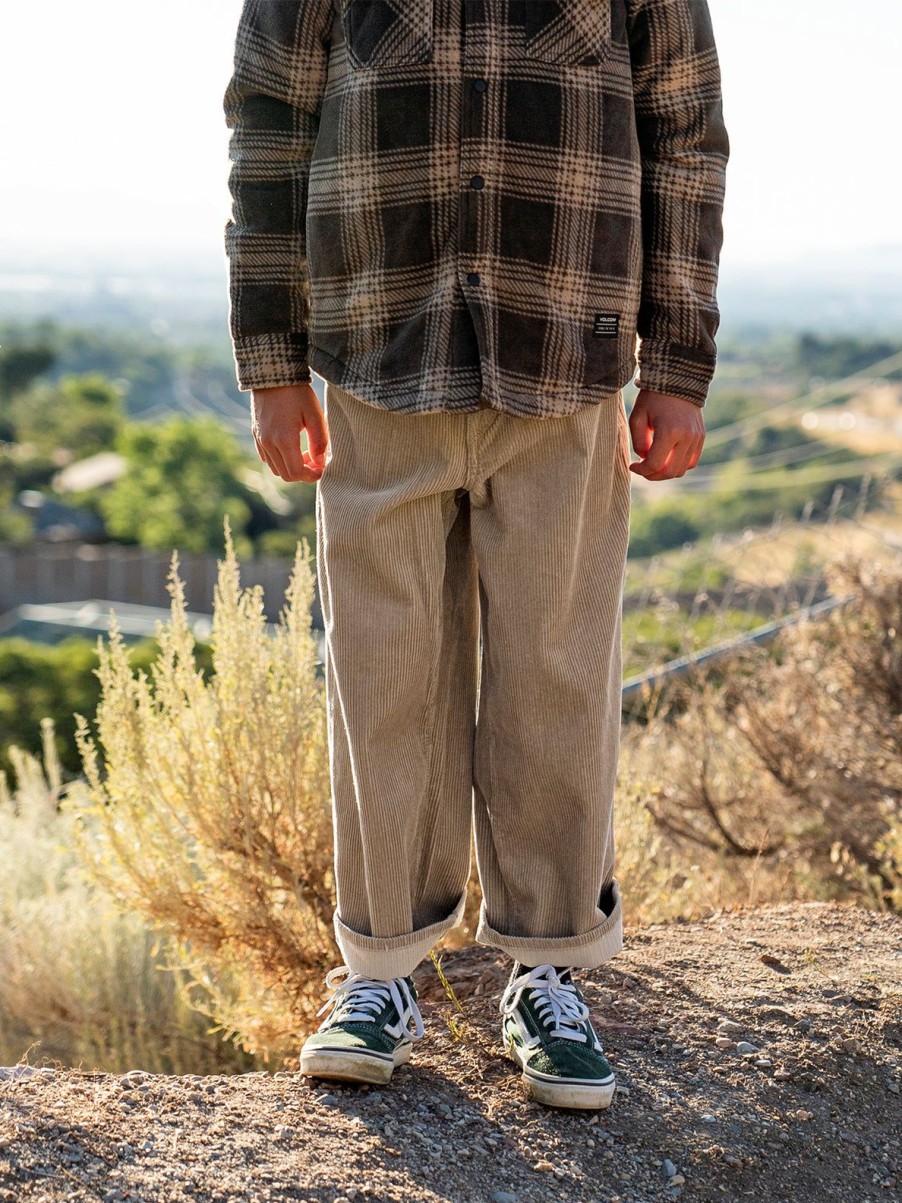 Kids Volcom | Big Boys Billow Cord Pants Khaki