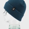 Women Volcom Hats & Beanies | Womens V.Co Baseline Beanie Blue