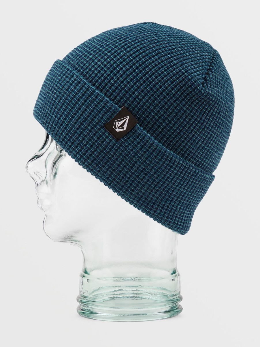 Women Volcom Hats & Beanies | Womens V.Co Baseline Beanie Blue