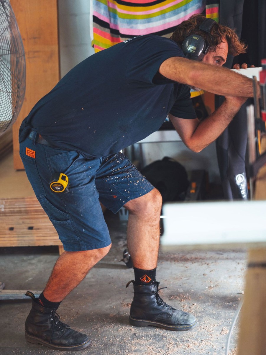 Men Volcom Shorts | Volcom Workwear Caliper Work Shorts Navy