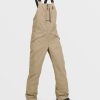 Kids Volcom Pants | Kids Barkley Insulated Bib Overalls Dark Khaki