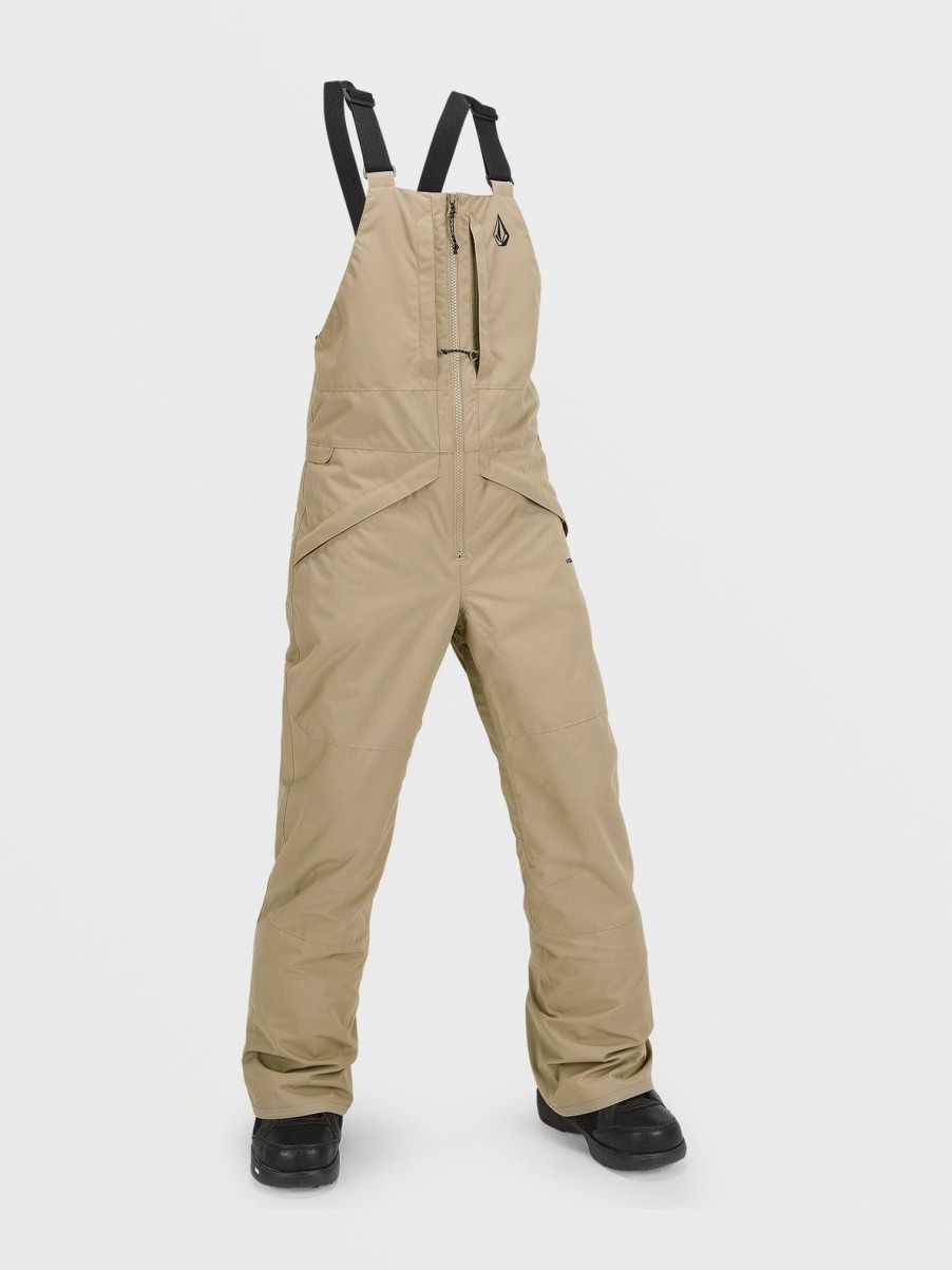 Kids Volcom Pants | Kids Barkley Insulated Bib Overalls Dark Khaki