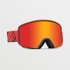 Men Volcom Goggles | Garden Goggle - Orange/Brown/Chrome+Bl Red