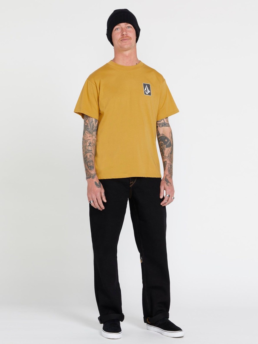 Men Volcom T-Shirts & Tanks | Skate Vitals Originator Short Sleeve Tee Mustard