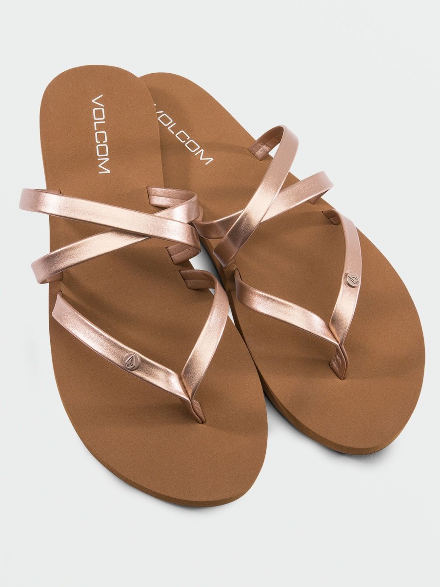 Women Volcom Sandals | Easy Breezy Ii Sandals Rose Gold